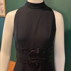 Vintage Rimini Elegant Black Beaded Jumpsuit